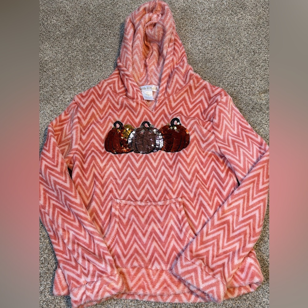Maddie & Michelle pumpkin hoodie